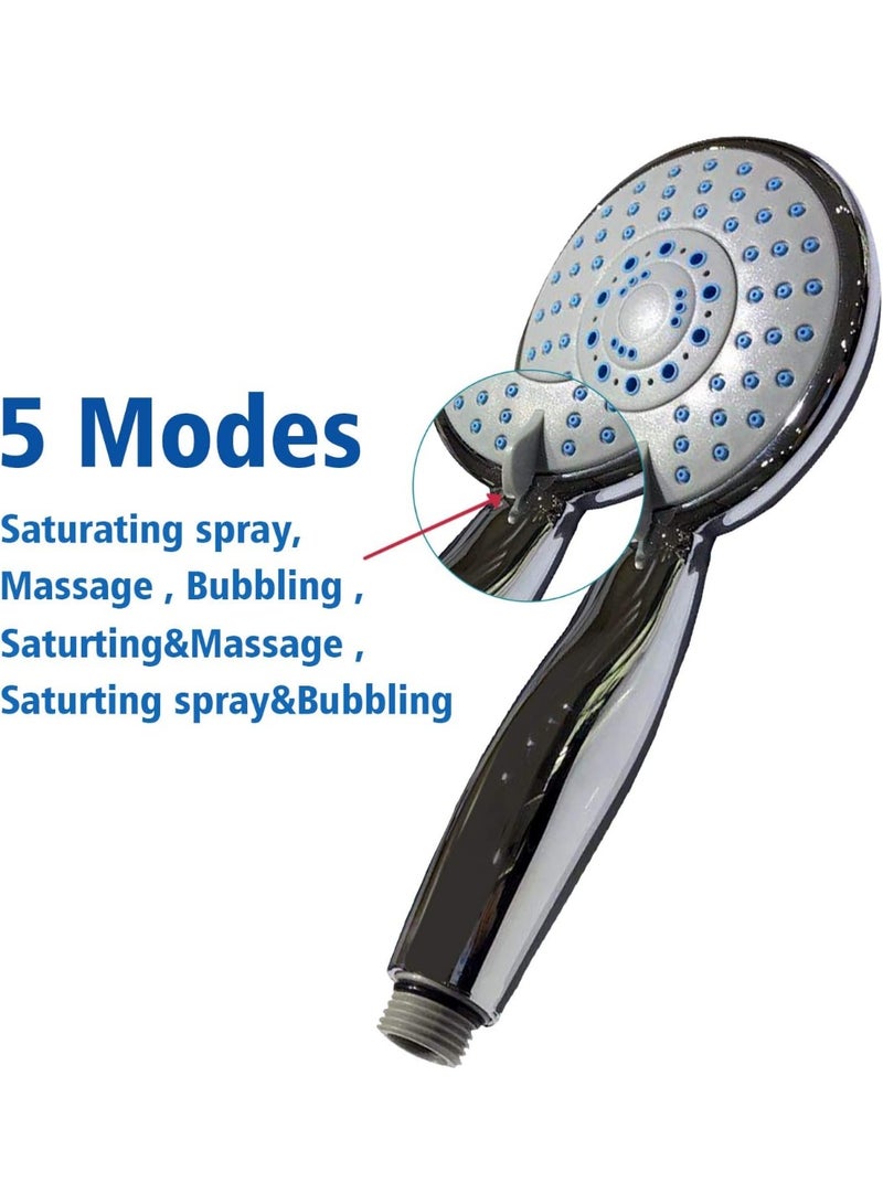 High Pressure Handheld Shower Head, 5 Spray Modes Water Saving Showerhead With 6 Inch Shower Hose And Bracket, Lightweight Bathroom Hand Shower - Image 2