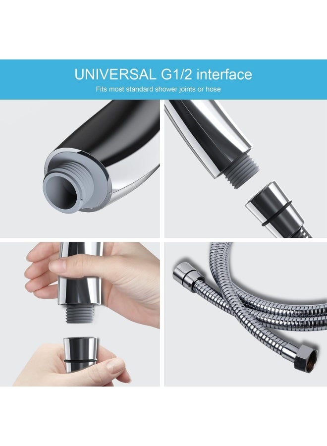 High Pressure Handheld Shower Head, 5 Spray Modes Water Saving Showerhead With 6 Inch Shower Hose And Bracket, Lightweight Bathroom Hand Shower - Image 3