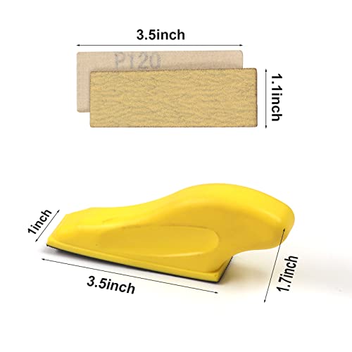 MAXMAN Sand Paper Sanding Block 3.5”x 1” Sandpaper Assortment 80 120 180 240 320 400 600 Grit, Micro Detail Sander, Sand Paper for Wood Furniture, Crafts, Woodworking Projects, Tight Spaces, 70Pcs - Image 2
