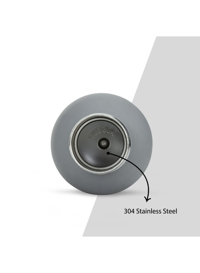 Hydrobrew Double Wall Stainless Steel Water Bottle 500ML  - Grey - Image 4
