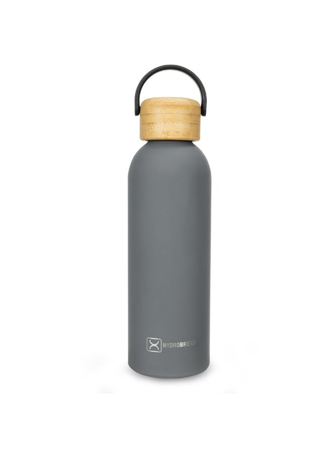 Hydrobrew Double Wall Stainless Steel Water Bottle 500ML  - Grey - Image 1