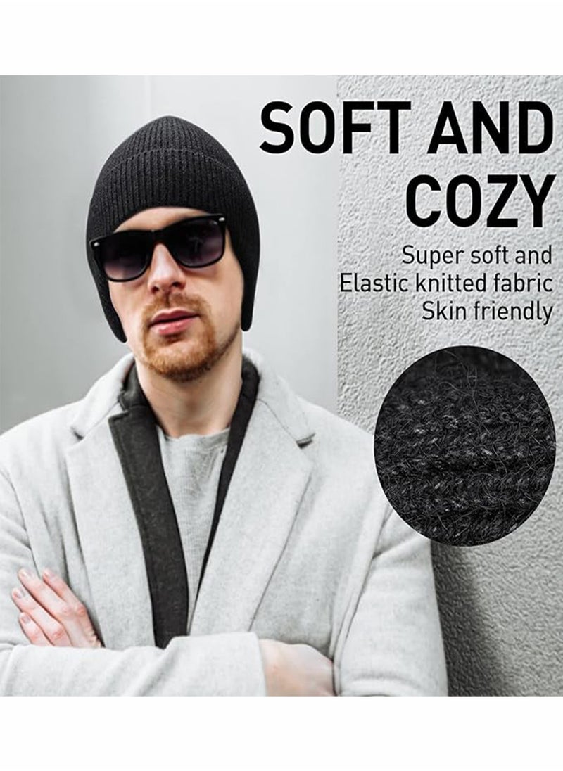 JOGAMS 2Pcs Winter Hat Soft Warm Knitted Beanie Hat Breathable Hat for Men and Women Unisex Outdoor  - Image 3