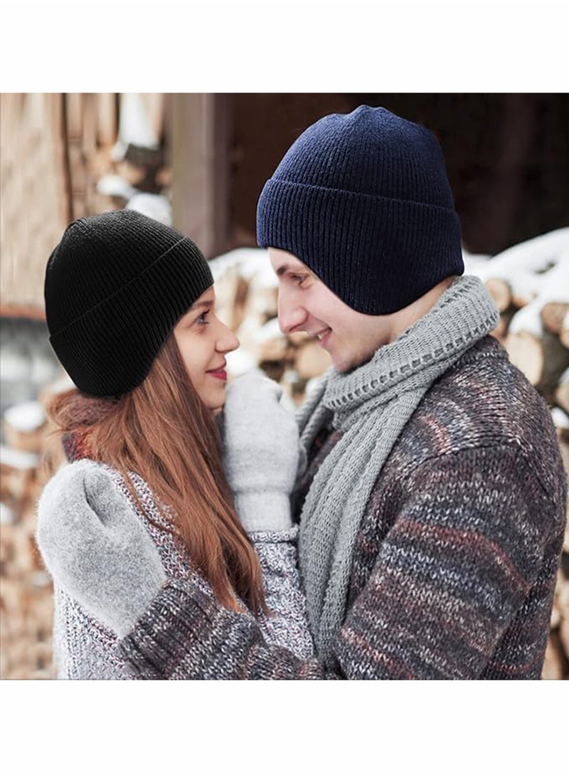 JOGAMS 2Pcs Winter Hat Soft Warm Knitted Beanie Hat Breathable Hat for Men and Women Unisex Outdoor  - Image 5