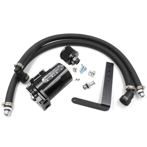 YZQPNB Oil Catch Can Passenger Side Oil Separator Tank with Breather Filter, Sight Glass Fits Ford F150 5.0L/2.7EB/3.5EB 2011-2023, Raptor 3.5L Ecoboost 2017-2023, Expedition 3.5L EcoBoost 2018-2023 - Image 1