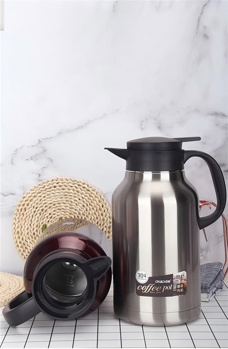 965 2200ml Thermal Coffee Pot | High Vacuum Insulation | 304 Stainless Steel | Purple Red | Long-Lasting Warmth - Image 5