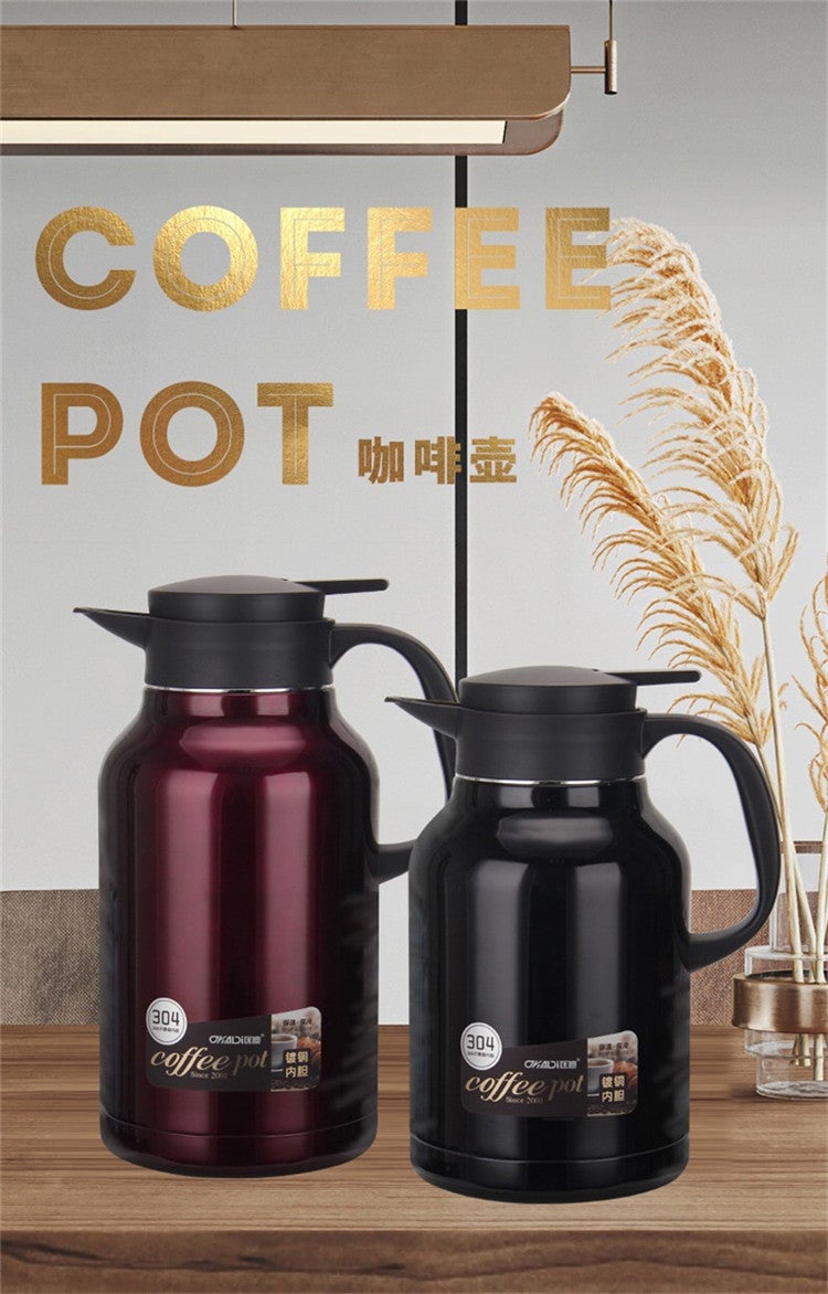 965 2200ml Thermal Coffee Pot | High Vacuum Insulation | 304 Stainless Steel | Purple Red | Long-Lasting Warmth - Image 2