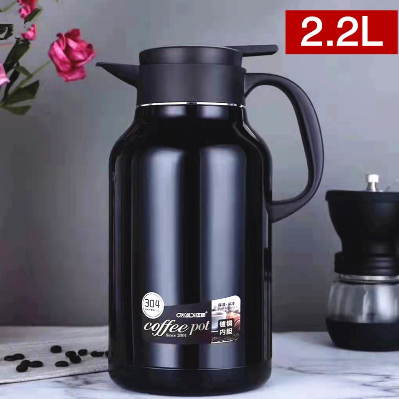 965 2200ml Thermal Coffee Pot | High Vacuum Insulation | 304 Stainless Steel | Purple Red | Long-Lasting Warmth - Image 3
