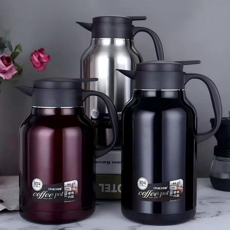 965 2200ml Thermal Coffee Pot | High Vacuum Insulation | 304 Stainless Steel | Purple Red | Long-Lasting Warmth - Image 4