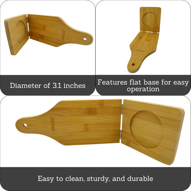 IMUSA USA Traditional Jumbo Bamboo Tostonera/Plantain Masher - Natural - Image 2