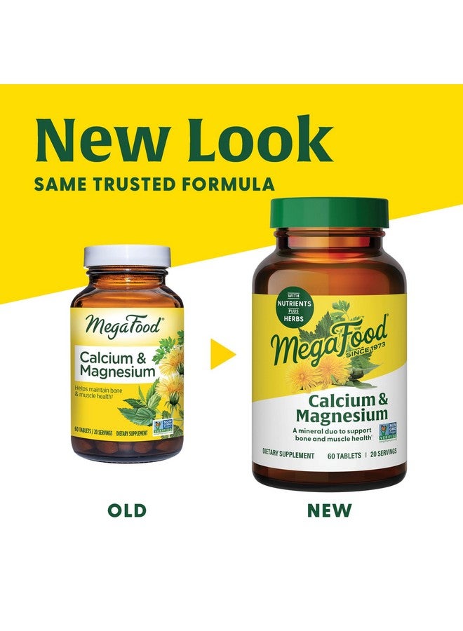 MegaFood Calcium Magnesium Supplement - with Fermented Magnesium Glycinate - Supports Bone Health & Heart Health - Calcium & Magnesium Supplement for Men & Women - Non-GMO - 60 Tabs (20 Servings) - Image 3