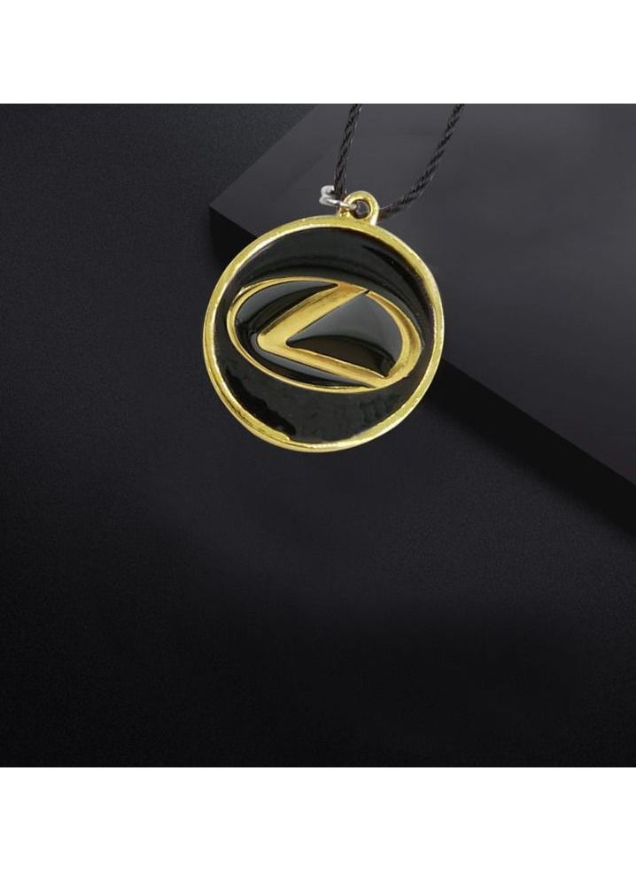 ليكساس LEXUS شعار سيارة شعار سيارة مرآة معلقة قلادة معدنية صغيرة سيارة الديكور سلسلة مع شعار لكزس 1 قطعة  - Image 3