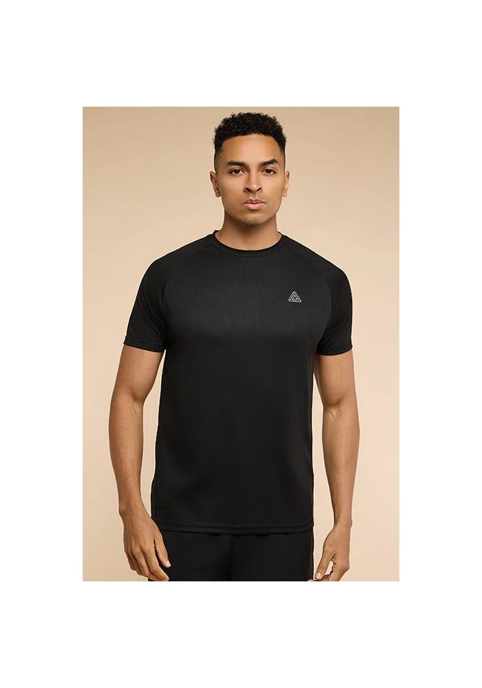 R&b Logo Detail Active T-Shirt with Crew Neck and Raglan Sleeves