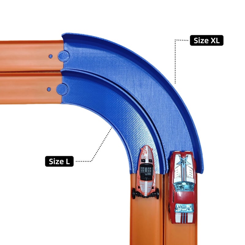 Ahpoon Track Connectors Pieces Compatible with Hot Wheels,90 Degree,Size L,8 Packs - Image 5