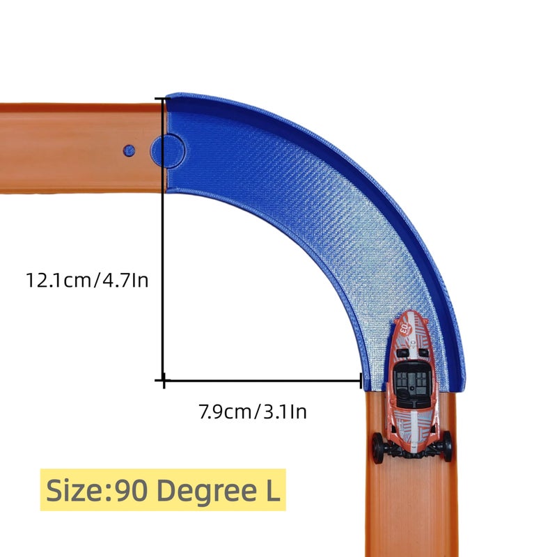 Ahpoon Track Connectors Pieces Compatible with Hot Wheels,90 Degree,Size L,8 Packs - Image 4