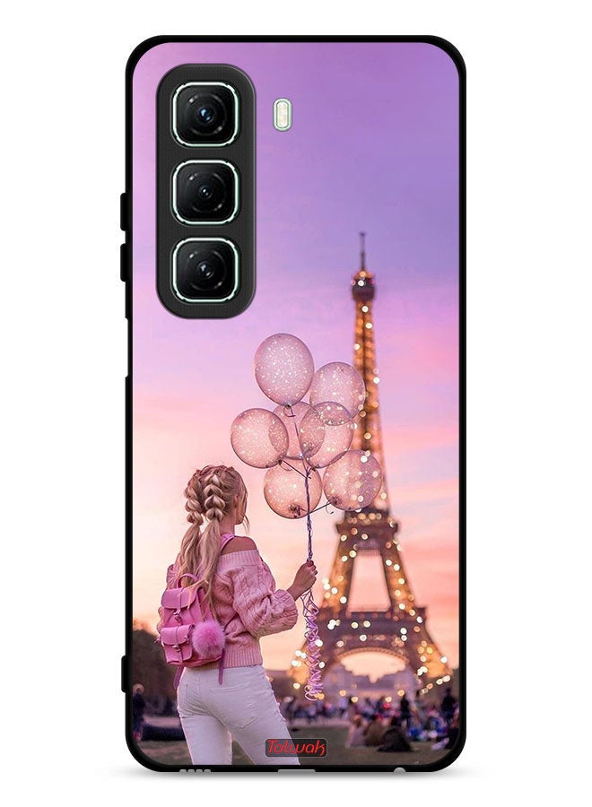 Tolwak Infinix Hot 50 5G Protective Case Cover Girl Holding Balloons  - Image 1