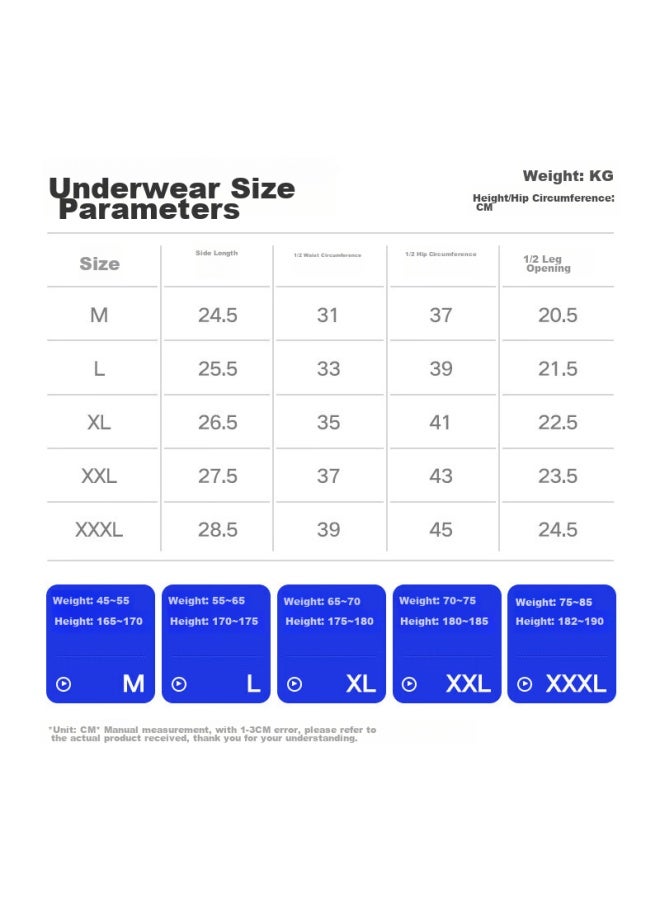 Hla Men's Pure Cotton Underwear, Summer Antibacterial With Mulberry Silk, Large Size Men's Boxer Briefs, 3-pack - Image 5
