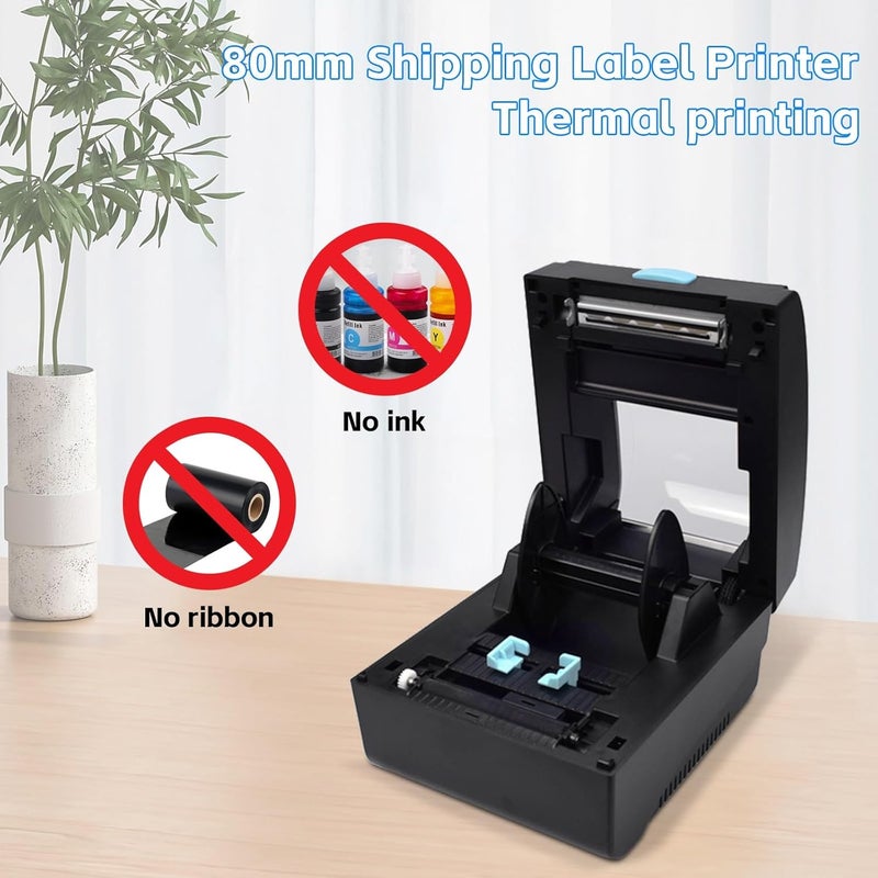 Handheld Industrial Label Printer, 80mm Thermal Label Printer Bar QR Code Sticker Machine Xp 365b H-Z851 USB Bluetooth Printing(H-Z851-Bluetooth-USB) - Image 2