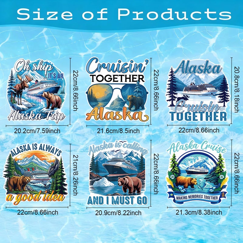Wxiben Alaska Cruise Door Decorations Magnetic - Wxiben 6 Pcs Alaska Trip Cruise Door Magnets Alaskan Bear Reindeer Cruise Ship Door Decorations Magnets Stickers for Carnival Stateroom Cabin Party Decor - Image 2