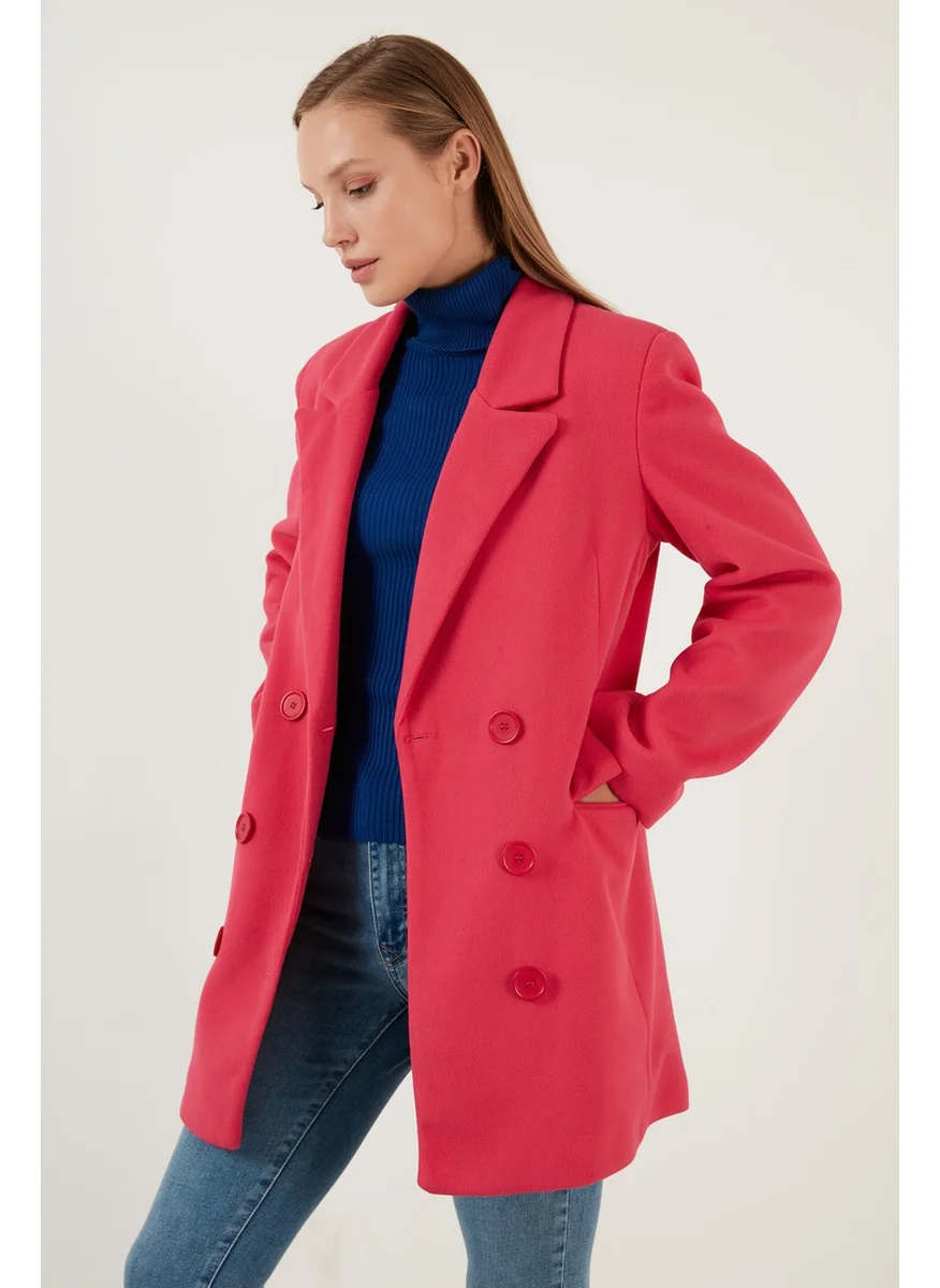 Lela Oversize Double Buttoned Long Coat with Pockets Women's Coat 6230058