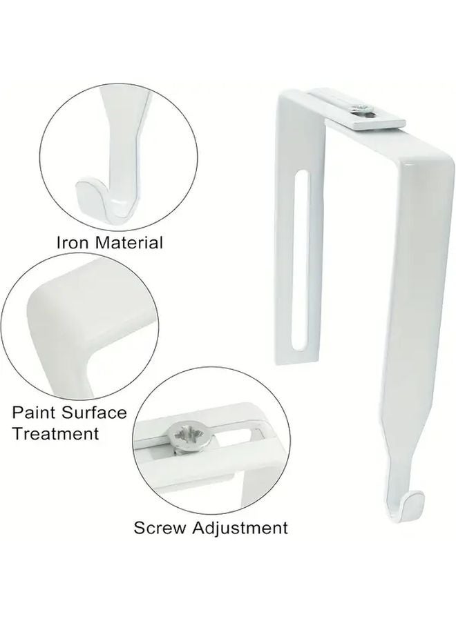 5pcs Heavy Duty Adjustable Over The Door Hooks No Drill Installation Space Saving Organizer - Image 5