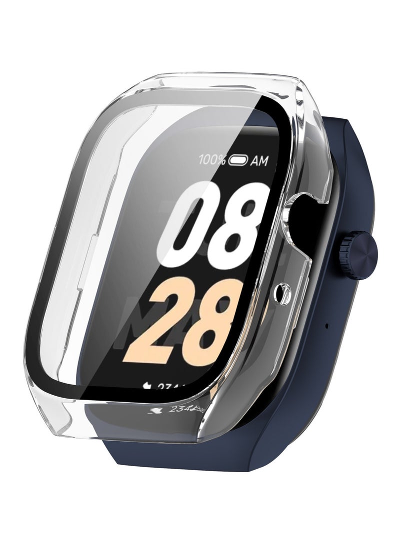 Case Compatible with Mibro Watch T2 Smartwatch PC + Tempered Film Anti-Fall Anti-Scratch Watch Protective Case (Transparent) - Image 1