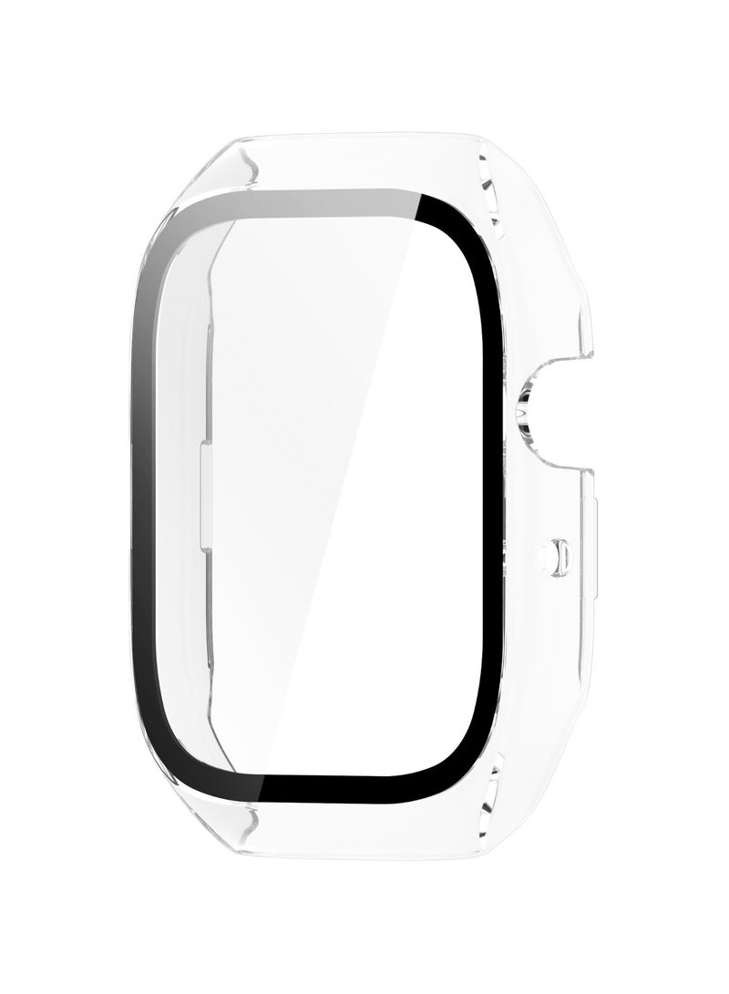 Case Compatible with Mibro Watch T2 Smartwatch PC + Tempered Film Anti-Fall Anti-Scratch Watch Protective Case (Transparent) - Image 2