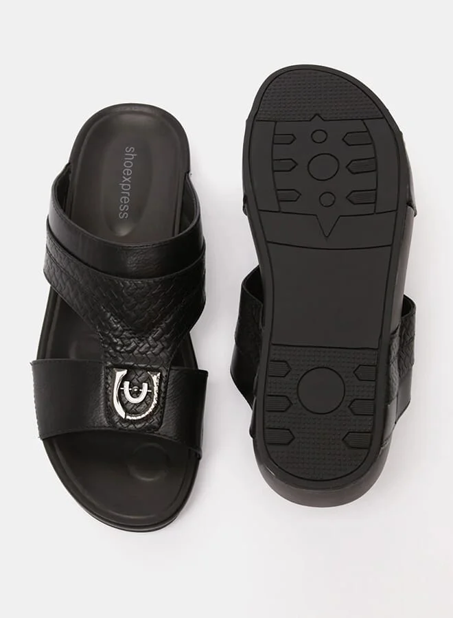 shoexpress Textured Slip-On Arabic Sandals Ramadan Collection