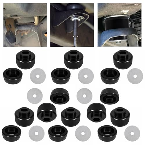 Wocch 7-141 Cab Mounts & Body Mount Bushing Kit for Chevy Silverado & GMC Sierra 1500 2500 2/4WD 1999-2014 Heavy Duty Polyurethane Body Cab Mounts & Washers Accessories (Black 24pcs) - Image 1