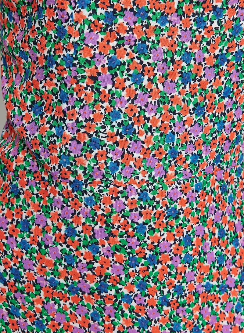 trendyol Floral Print Knitted Dress