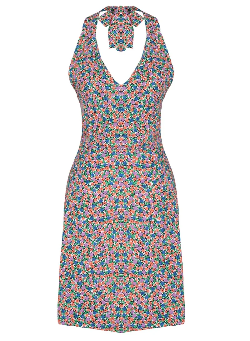 trendyol Floral Print Knitted Dress