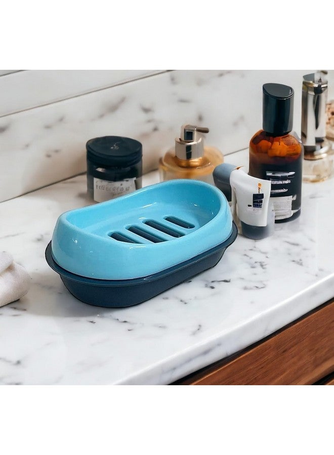 CSM Plastic Soap Cases- Set Of 4 Pcs (Blue, Grey, Beige, Light Blue) - Image 3