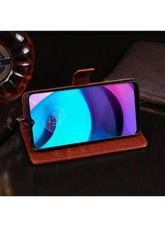IDEWEI Case For Motorola Moto E20 Crazy Horse Texture Leather Phone Case with Holder & Card Slots & Wallet  - Image 5