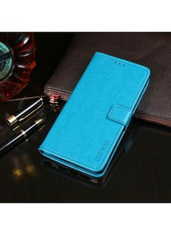 IDEWEI Case For Motorola Moto E20 Crazy Horse Texture Leather Phone Case with Holder & Card Slots & Wallet  - Image 1