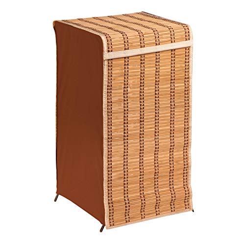 Honey Can Do Honey-Can-Do Bamboo Wicker Hamper with Lid HMP-01619 Natural 26-Inches Tall - Image 1