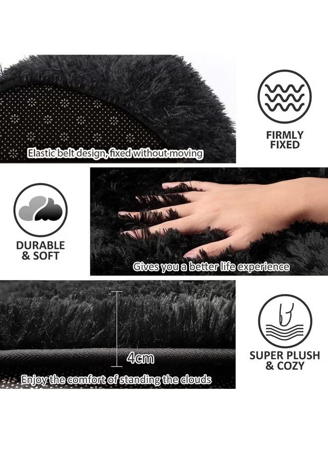 Reelyo - 3PCS Bathroom mats Toilet seat cover U-shaped carpet Non-slip soft mats Absorbent mats Bathroom carpet Seat cover carpet set - Image 1