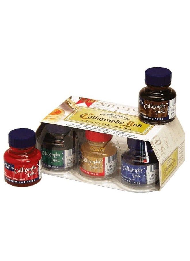 WINSOR & NEWTON Calligraphy 6-Jar Ink Set, 30ml  - Image 2