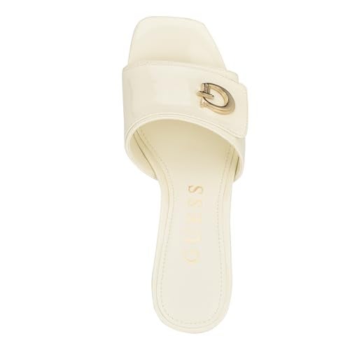 Guess Women's GALLAI Heeled Sandal, Ivory Patent 152, 10 - Image 2