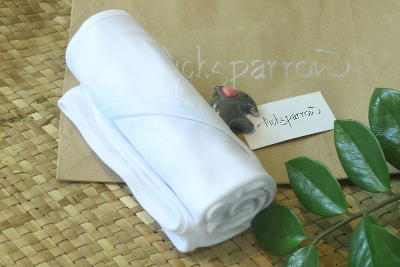 Picksparrow Soft Hooded Baby Blanket/Towel/Baby Wrap (Pack of 2, 75 x 75 cm, White, Cotton, Breathable) - Image 4