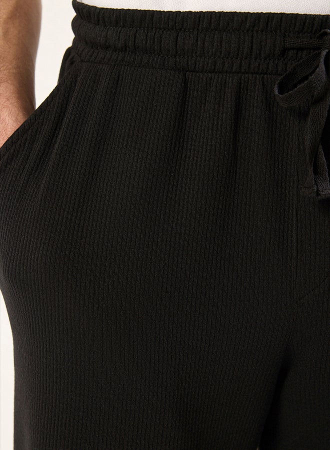 trendyol Black Comfortable Molded Camisole Flexible Knitted Fabric Trousers - Image 5
