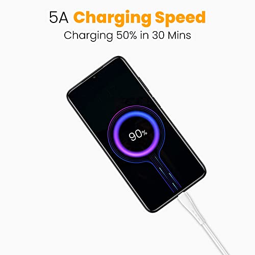 Wecool Unbreakable Soft 5A Type C Cable Supports Fast Charging, Quick Charging, Dash Charging and Warp Charging, 1 Mtr Charging Cable, Compatible with OnePlus, Oppo and VIVO Smartphones - Image 4