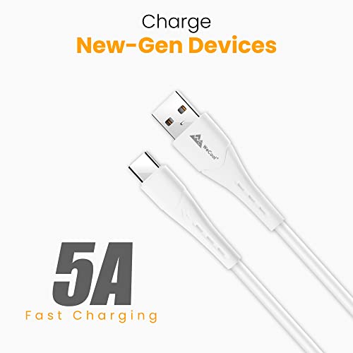 Wecool Unbreakable Soft 5A Type C Cable Supports Fast Charging, Quick Charging, Dash Charging and Warp Charging, 1 Mtr Charging Cable, Compatible with OnePlus, Oppo and VIVO Smartphones - Image 3