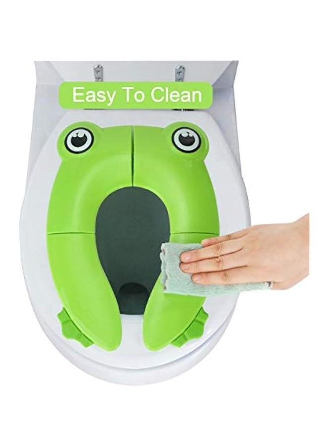 Gonice Toilet Seat Cover | Folding Travel Toilet Seat for Children and Potty Training | Portable Silicone Toilet Seat for Toddlers, Boys & Girls with Non-Slip Silicone Pads | Recyclable Toilet Seat  - Image 4