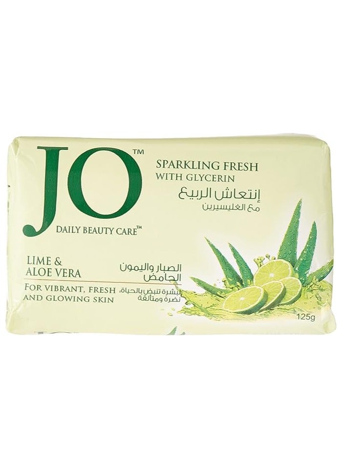 Jo Lime and Aloe Vera soap, 125g x 6
