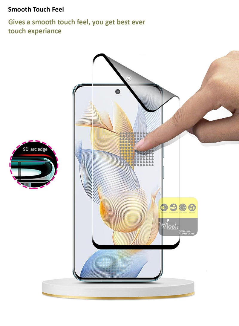 Wtech Honor 90 5G 2023 Nano Ceramic Anti Fingerprint Full Glue Full Cover Matte Flexible Screen Protector (MSCNMN) - Clear - Image 2