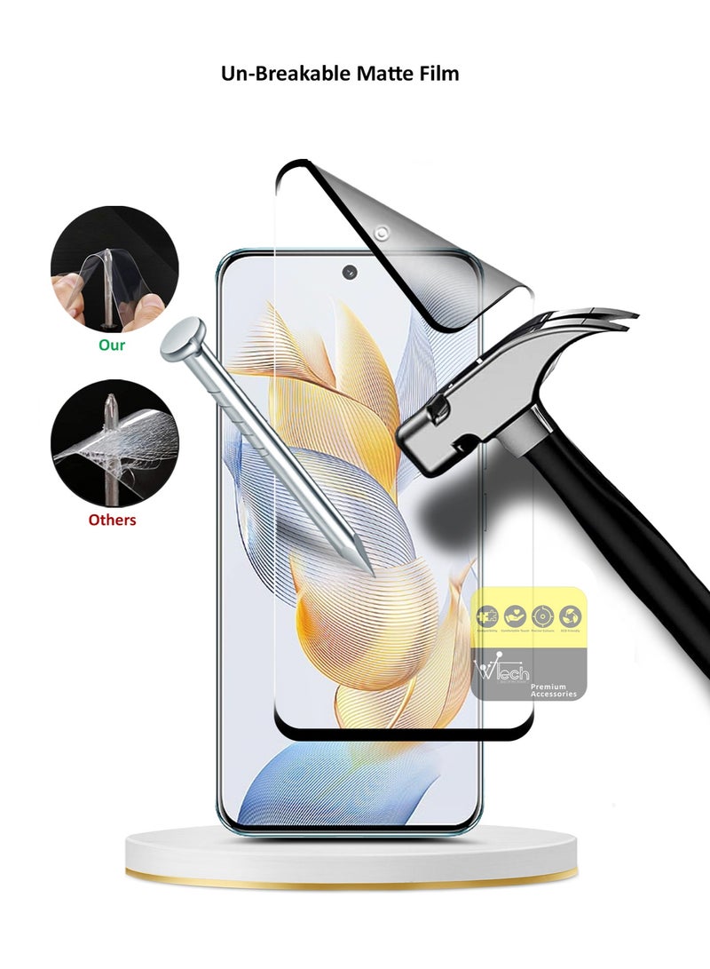 Wtech Honor 90 5G 2023 Nano Ceramic Anti Fingerprint Full Glue Full Cover Matte Flexible Screen Protector (MSCNMN) - Clear - Image 3