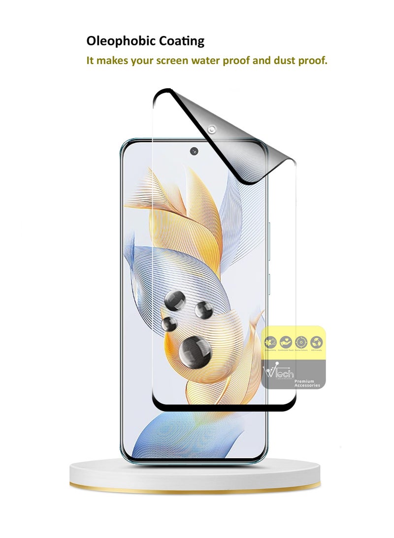 Wtech Honor 90 5G 2023 Nano Ceramic Anti Fingerprint Full Glue Full Cover Matte Flexible Screen Protector (MSCNMN) - Clear - Image 5