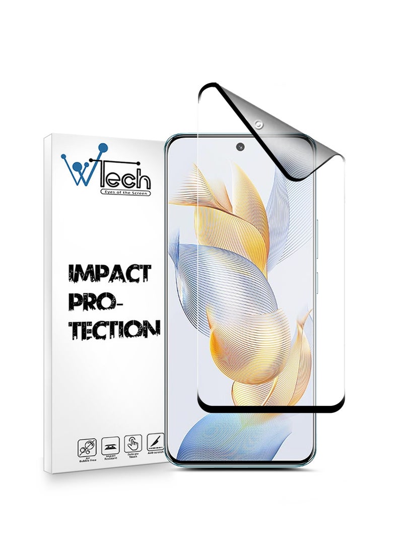 Wtech Honor 90 5G 2023 Nano Ceramic Anti Fingerprint Full Glue Full Cover Matte Flexible Screen Protector (MSCNMN) - Clear - Image 1