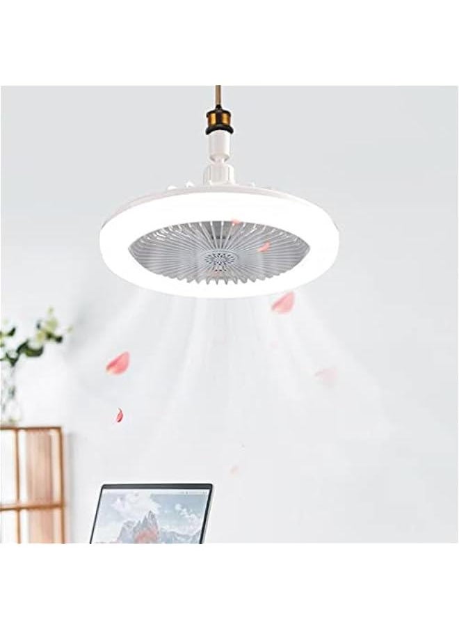 ماركة غير محددة مروحة سقف، مصباح سقف LED صغير، مروحة إضاءة قابلة للتعديل مع قاعدة مصباح E27، مصابيح سقف، مع قرص للعلاج بالروائح، 85-265 فولت  - Image 3