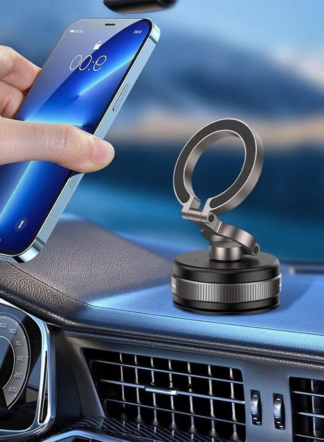 general Vacuum Magnetic Suction Cup Phone Mount 360° Rotation Base HandsFree Adjustable Magnetic Car Phone Holder Magnetic Phone Holder Suitable for Car/Gym/Mirror/Smooth Surface - Image 4