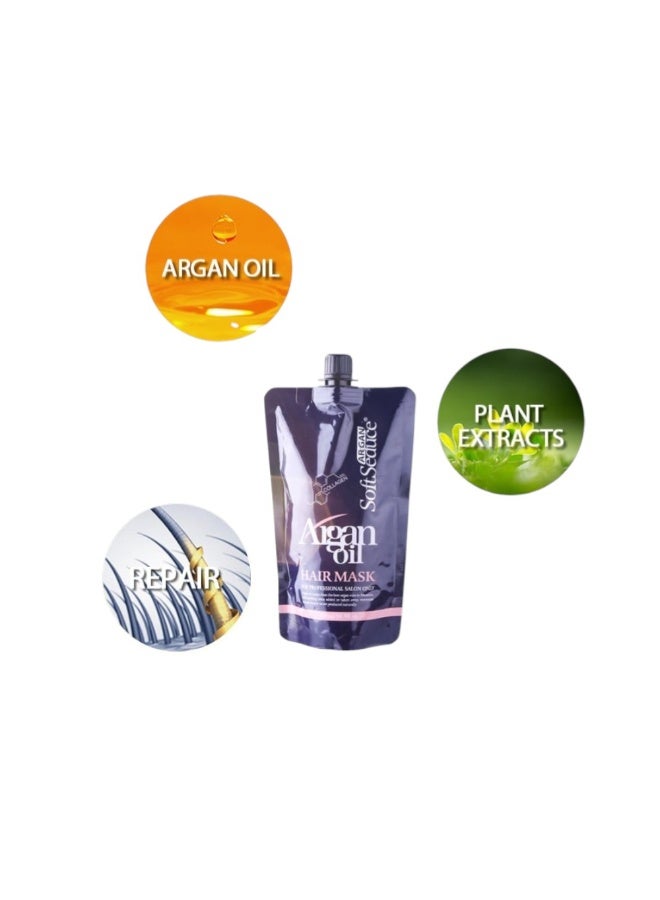 SoftSeduce Argan Oil & Collagen Hair Mask for Repair & Restoration, 500ml - Image 2